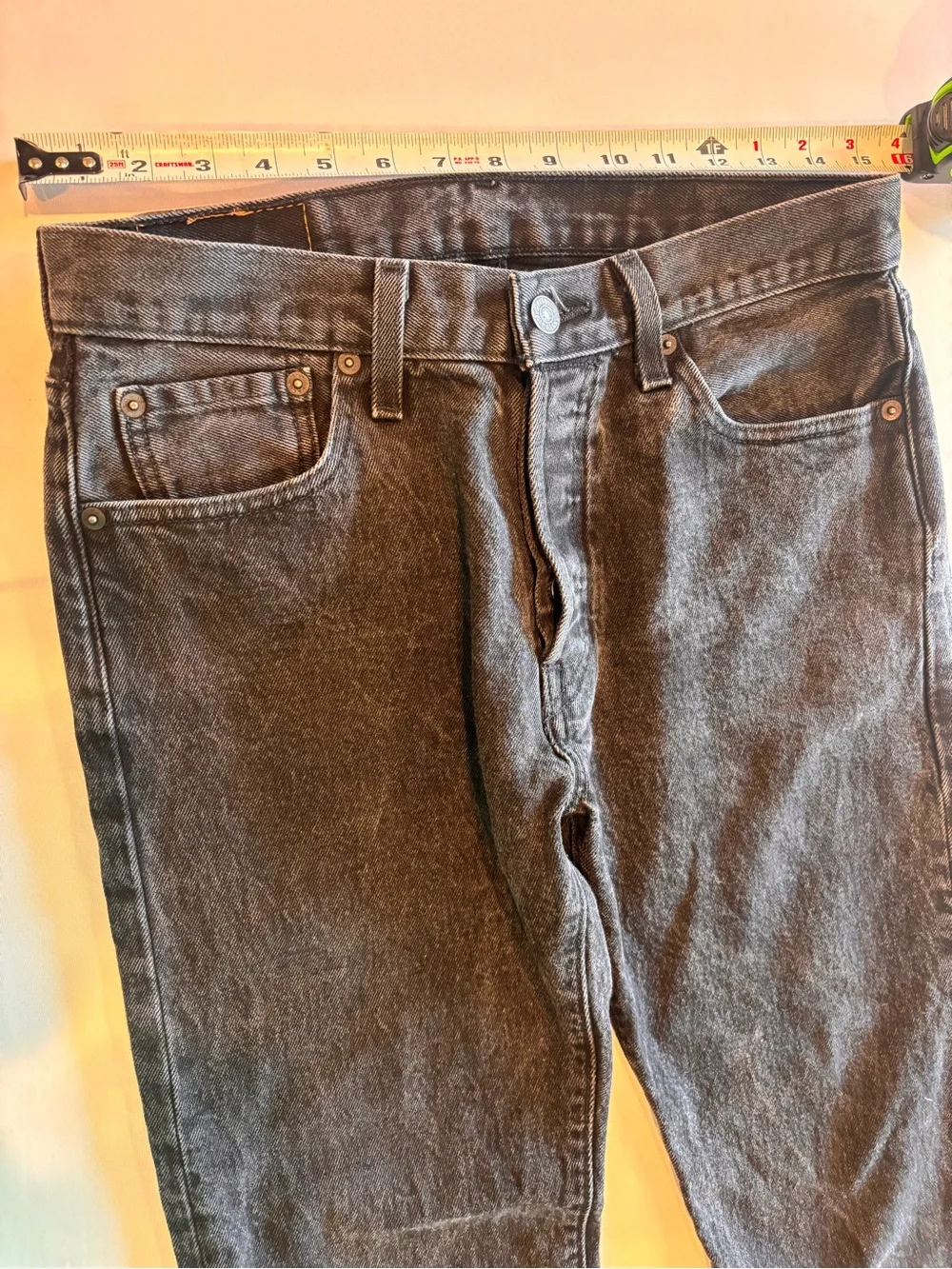 LEVI’S Men's Black 501 Relaxed Straight Jeans Size 30x32 EUC